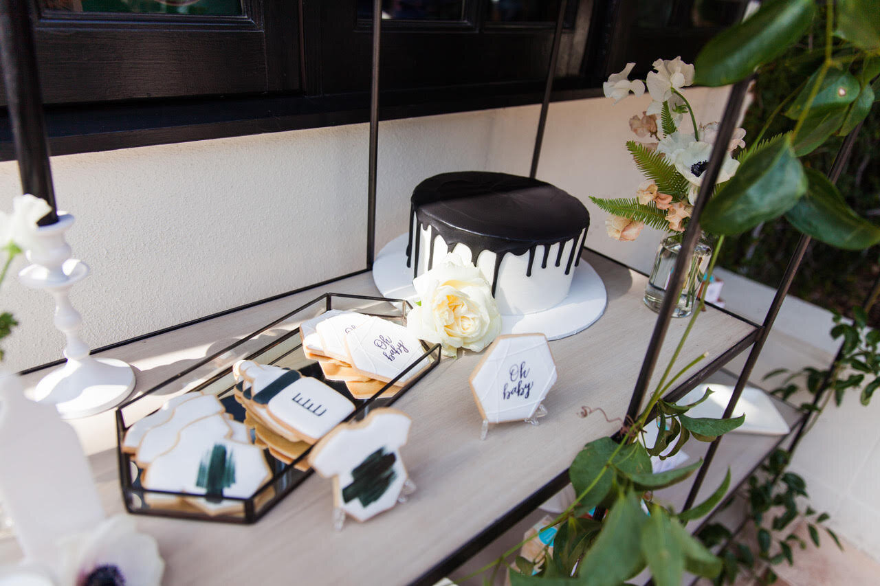 This luxury baby shower had a clever baby shower theme "Shit Just Got Real" - Click to see the LA event vendors that brought this bold luxury baby shower to life, including California event videographer The Siren & Co