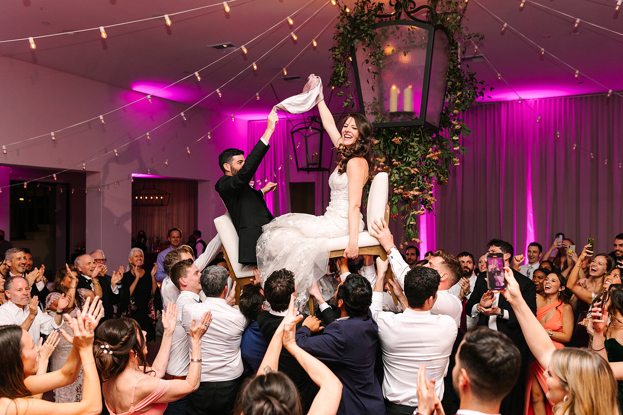 Bride and Groom performing the Hora