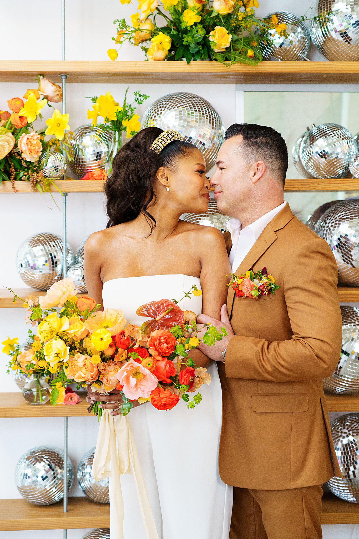 Bride and Groom in the DTLA studio