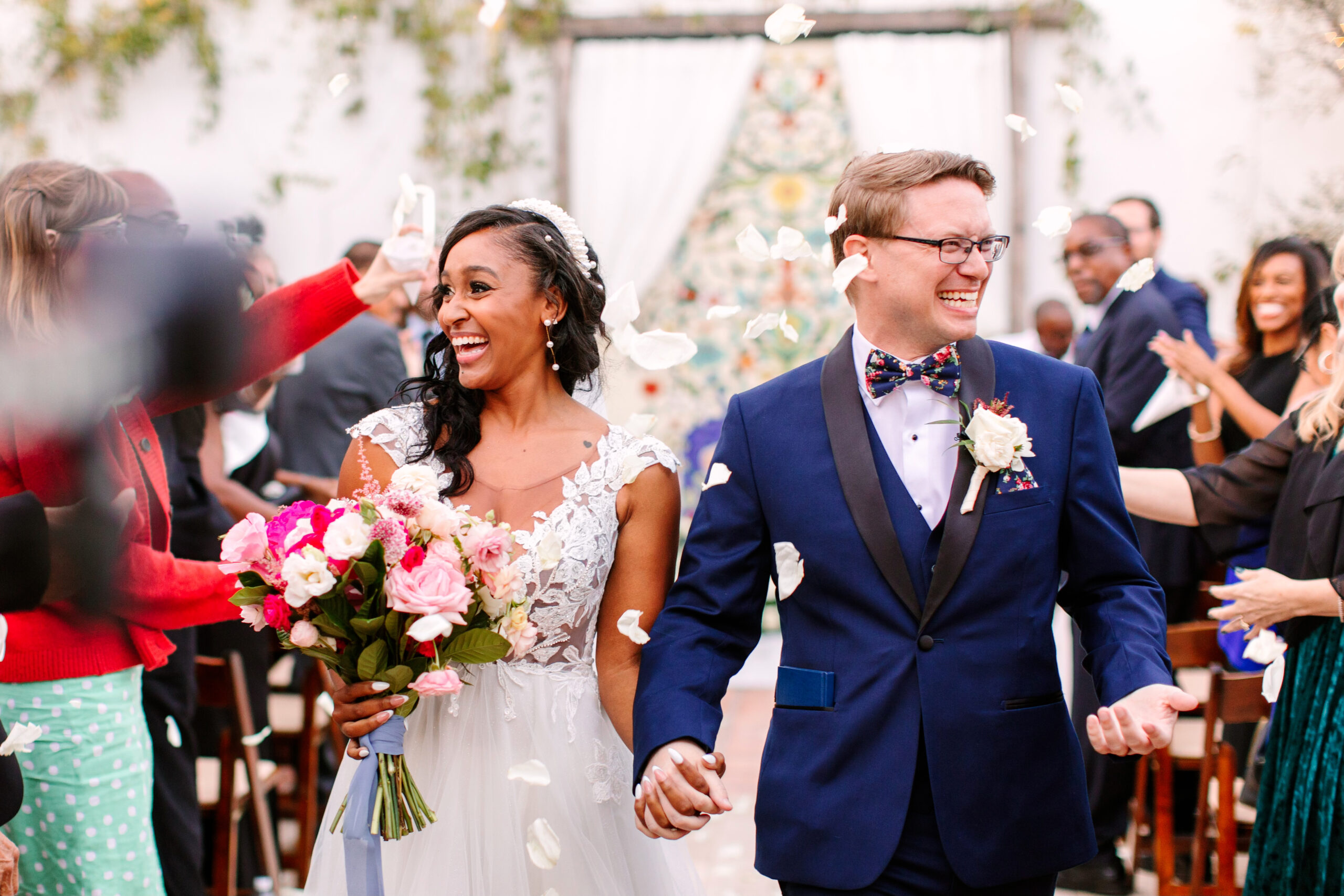 Bride and Groom in front of La Ventura event Center