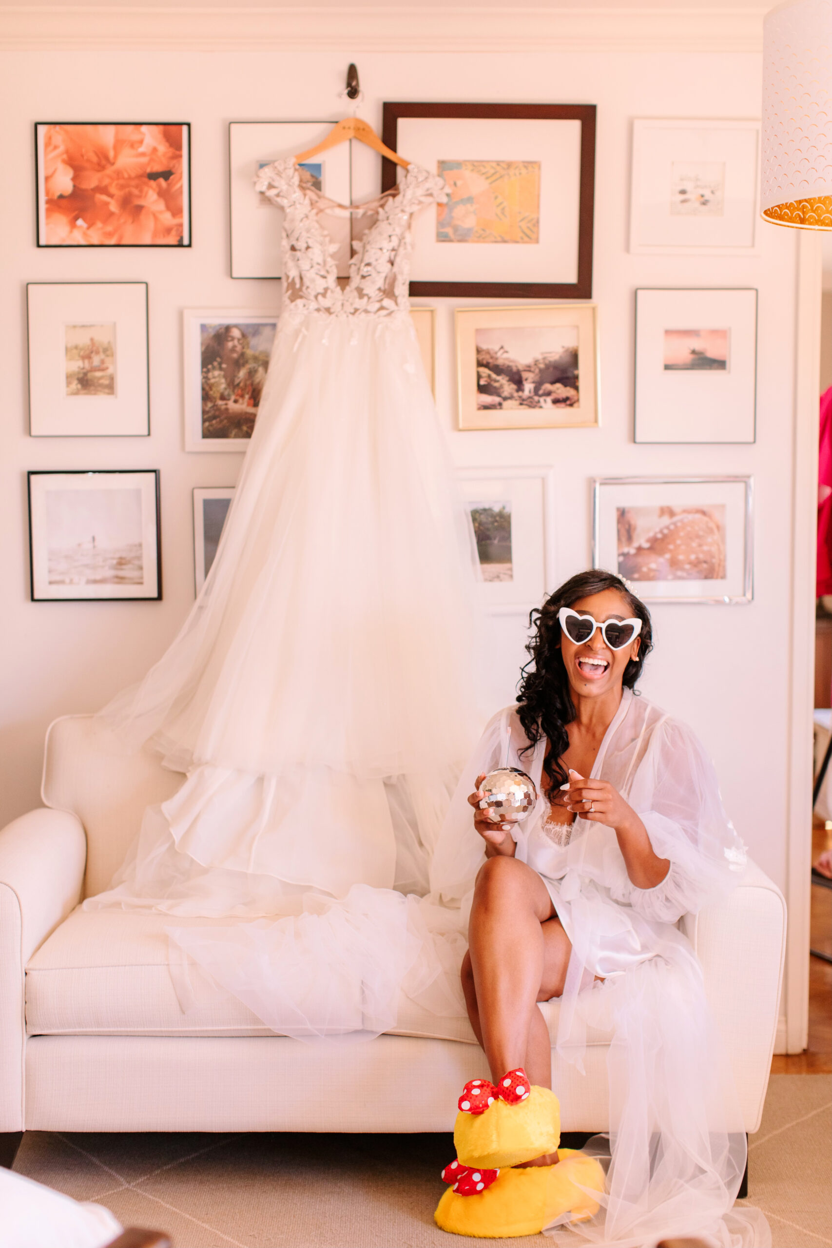 Bride at San Clemente air bnb