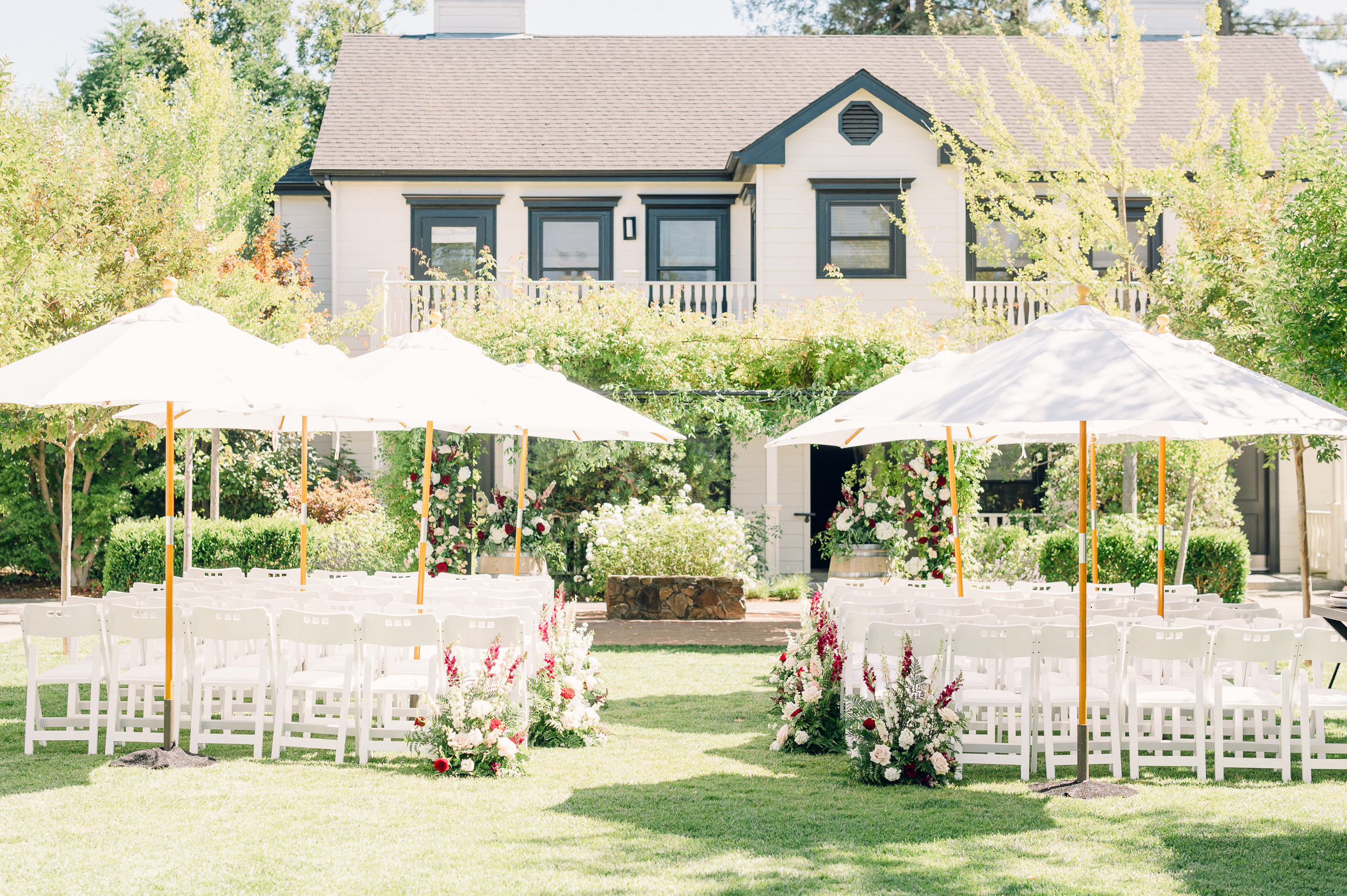 Garden Wedding Ceremony at MacArthur Place in Sonoma