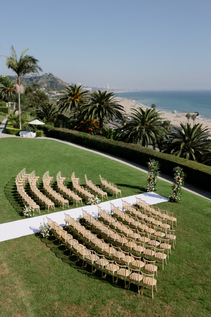 Wedding Ceremony Seating at Bel Air Bay Club 