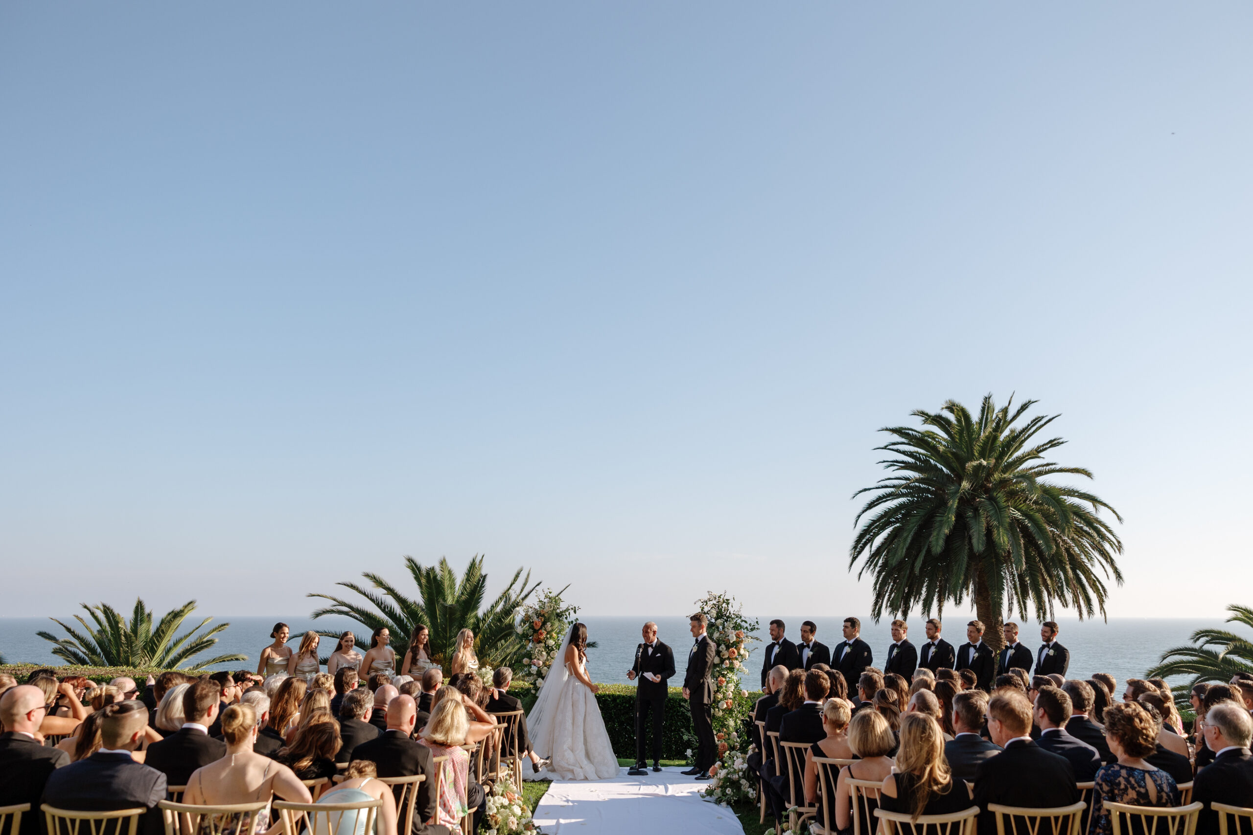 Outdoor Wedding Ceremony at Bel Air Bay Club