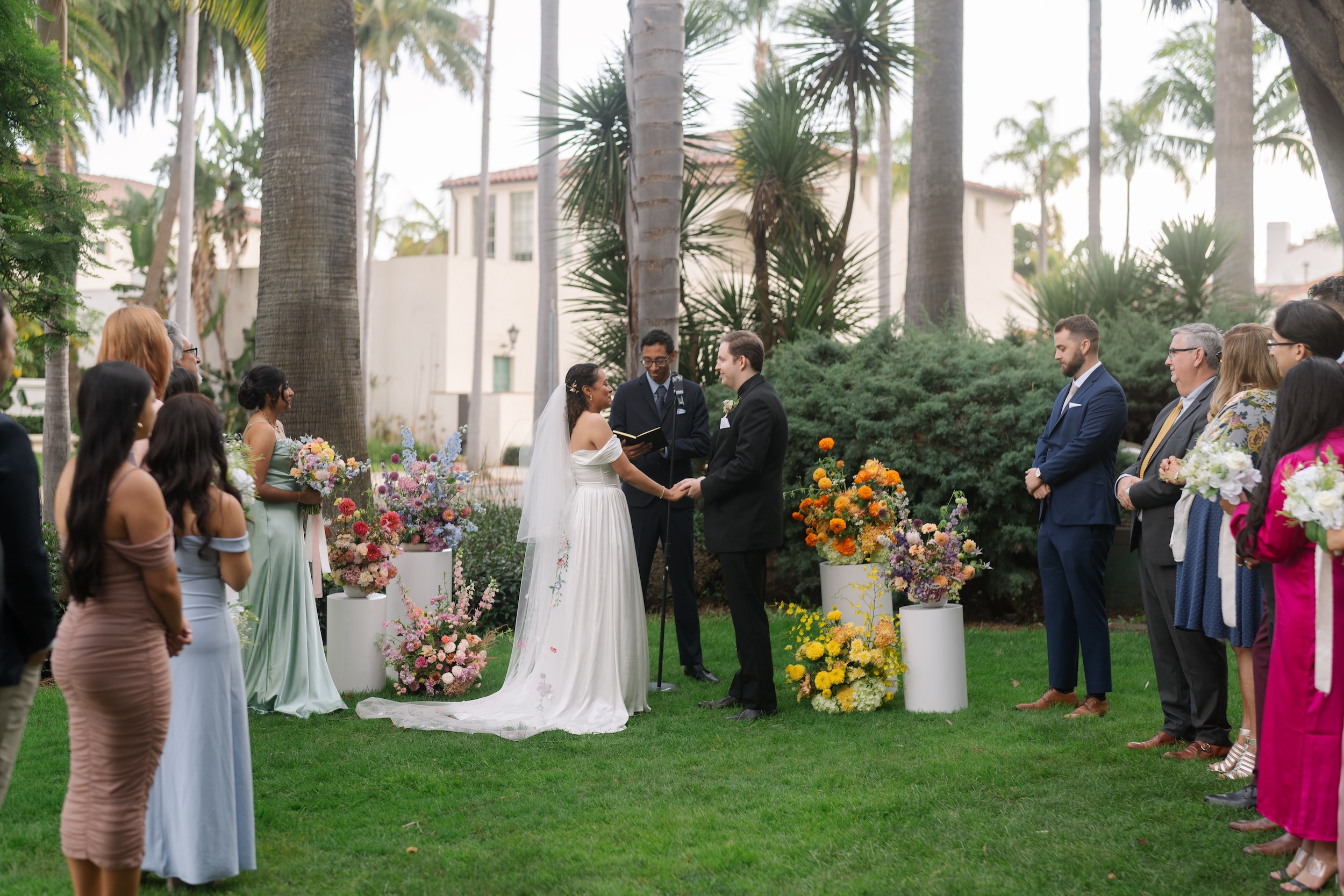 Wedding Ceremony at Sunken Gardens Santa Barbara Courthouse