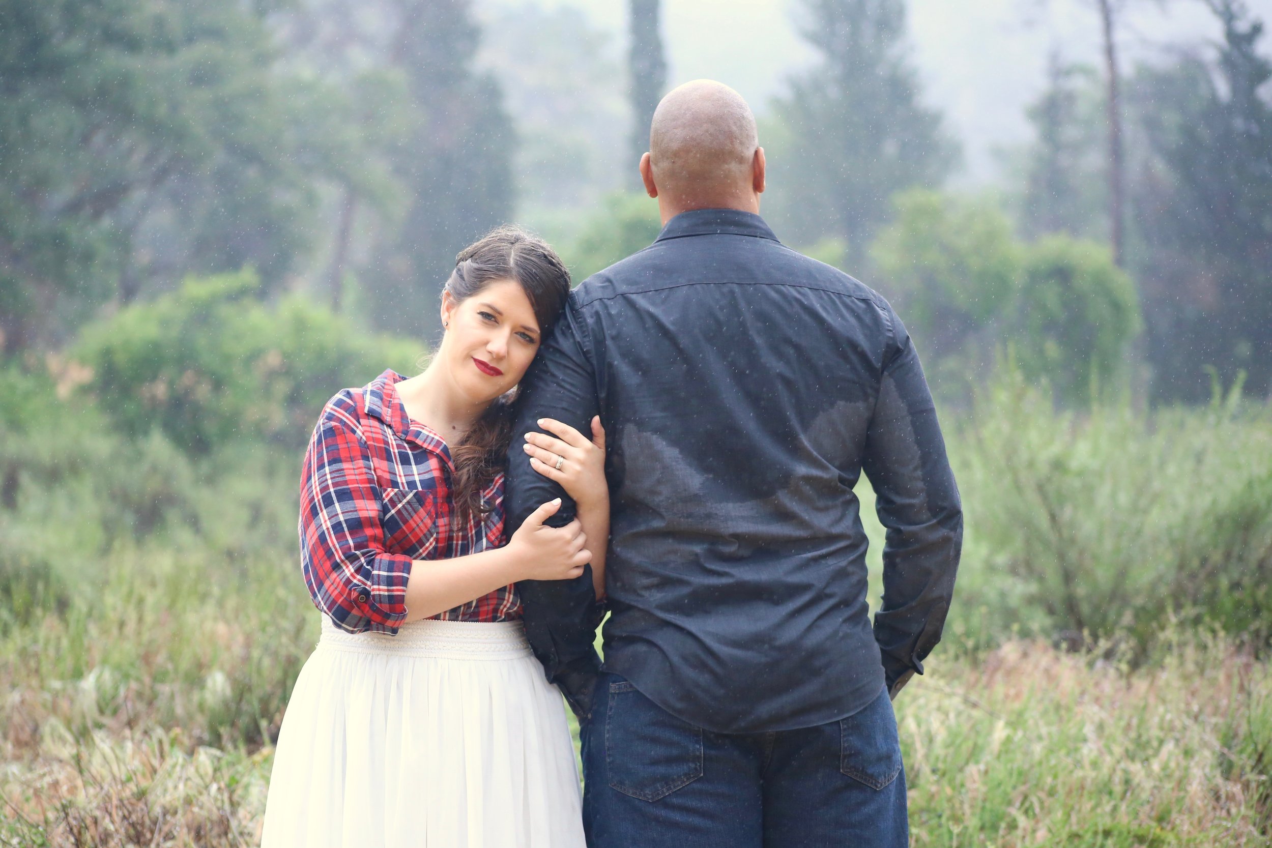 Pasadena Engagement Shoot | LA Wedding Videographers | The Siren & Co | Rainy Engagement Photos Pasadena